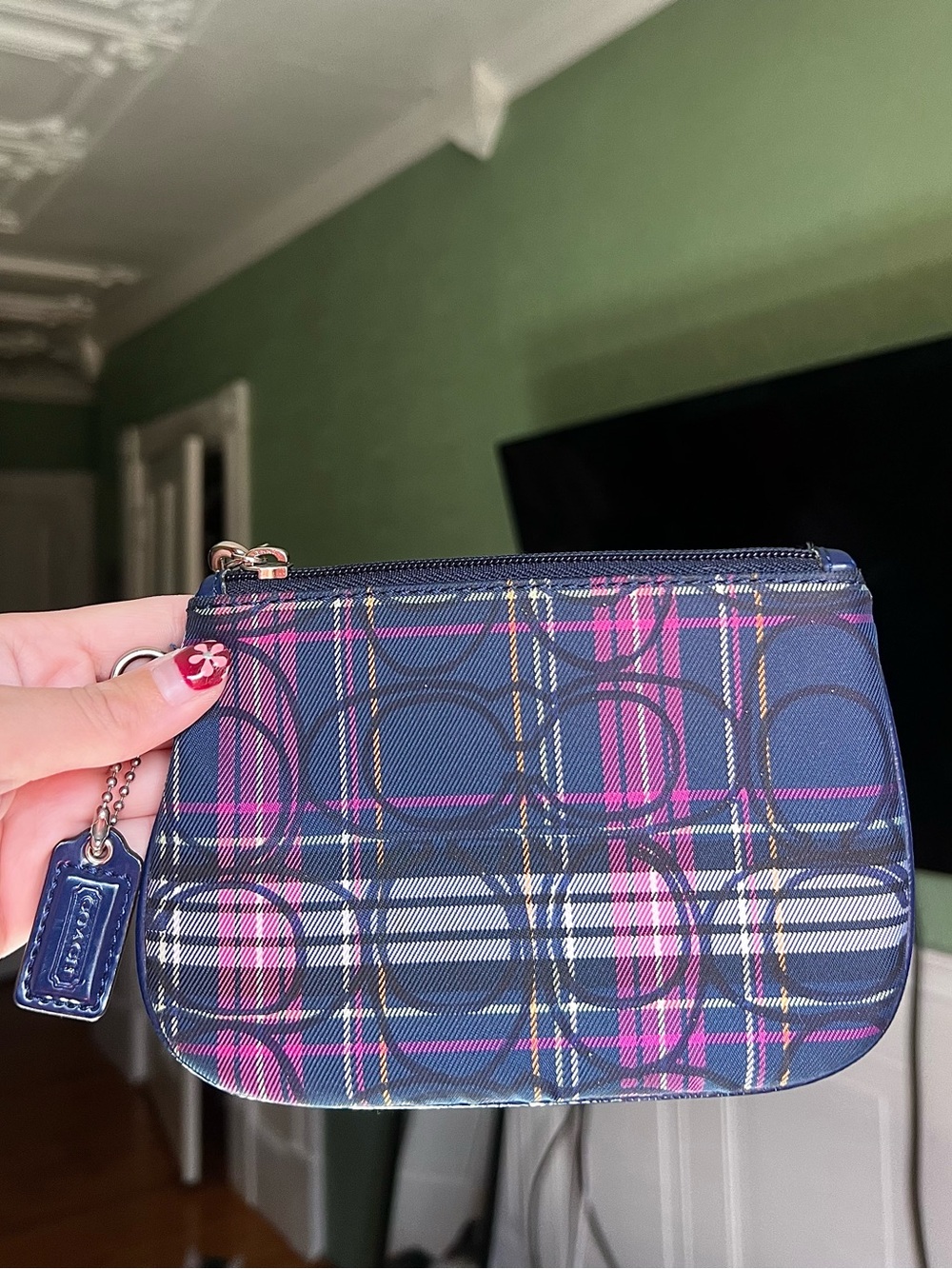 Coach Plaid Pouch / Wallet / Wristlet